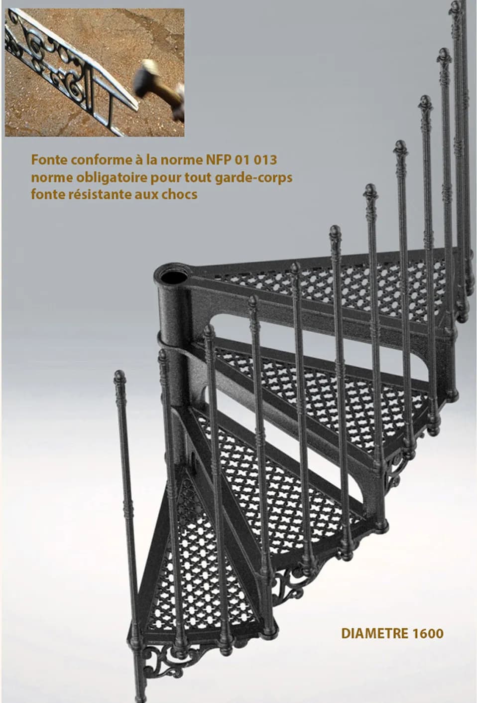 Cast iron staircase type 800