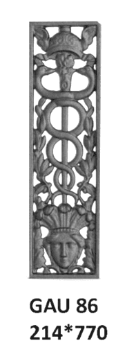 Balustrade, ornate cast iron railing