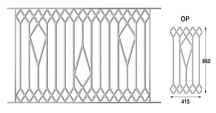 Balustrade, ornate cast iron railing