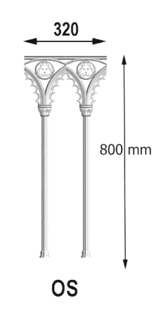 Balustrade, ornate cast iron railing