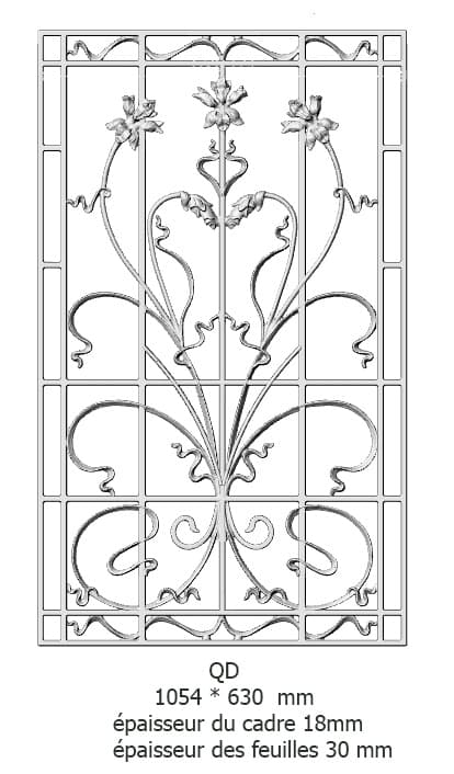 Cast Iron Door Grille — Reference QD