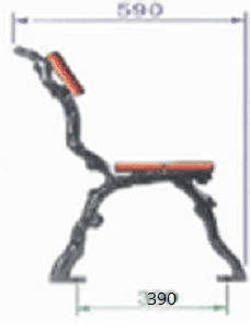 Square bench leg
