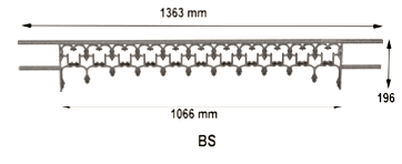 Cast iron window support bar — ref BS