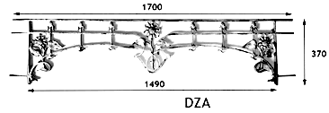 Cast iron window support bar — ref DZA