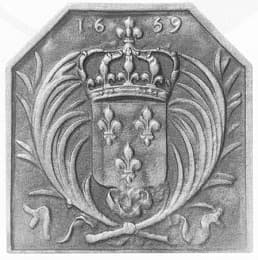 Fleur-de-lis shield with palms