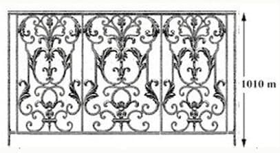 Balustrade, ornate cast iron railing