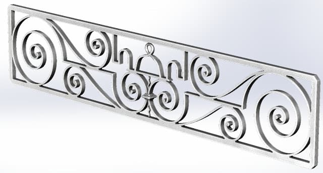 Balcony grille, cast iron guardrail — ref TG