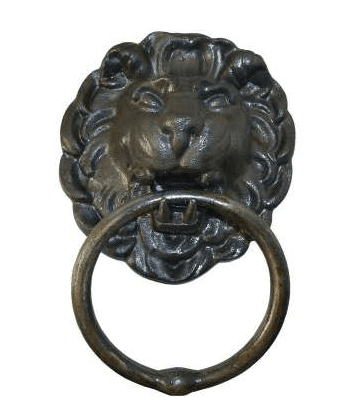 Lion head door knocker