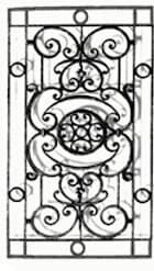 Cast Iron Door Grille — Reference QP