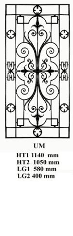 Cast Iron Door Grille — Reference UM