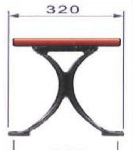 Country-style bench leg