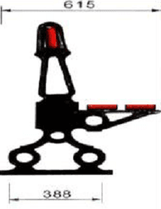 Simple city bench leg of Paris