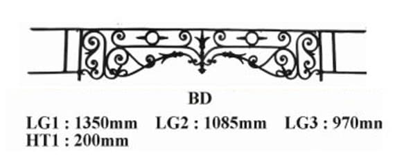 Cast iron window support bar — ref BD