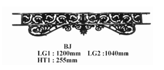Cast iron window support bar — ref BJ
