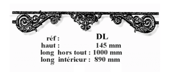 Cast iron window support bar — ref DL