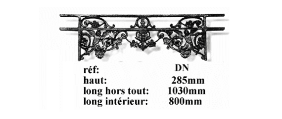 Cast iron window support bar — ref DN