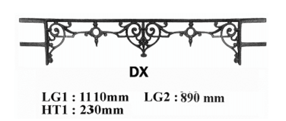 Cast iron window support bar — ref DX