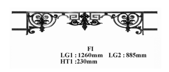 Cast iron window support bar — ref FI