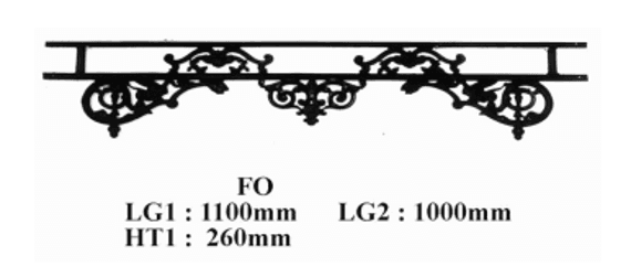 Cast iron window support bar — ref FO