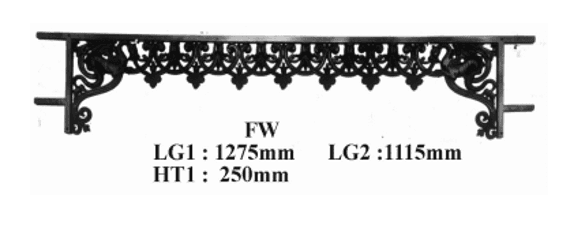 Cast iron window support bar — ref FW