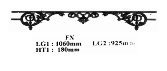 Cast iron window support bar — ref FX