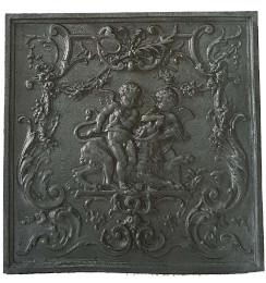 Plaque décorée de cheminée