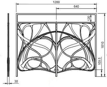  balustrade, body-guard, baluster, railing, cast iron and wrought iron_BIRDIE-GU