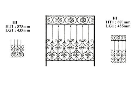  balustrade, body-guard, baluster, railing, cast iron and wrought iron_BIRDIE-HI HJ