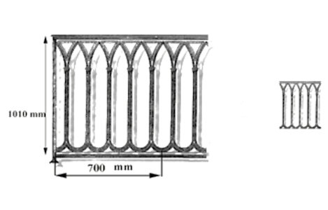  balustrade, body-guard, baluster, railing, cast iron and wrought iron_BIRDIE-SA