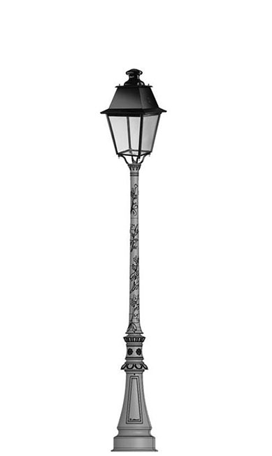 LAMPADAIRE CANDELABRE REVERBERE FONTE