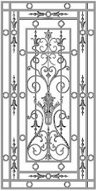 Cast iron door grill birdie foundry