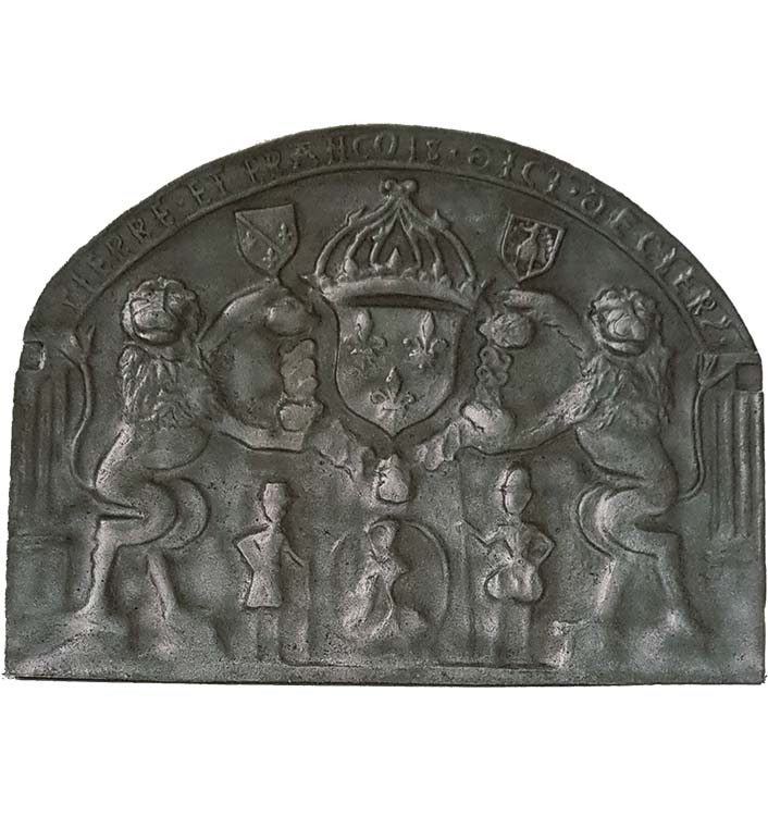  Plate decorated with fireplace