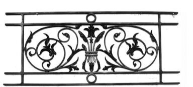 railing, body-guard, balcony grill, cross balconie, cast iron and wrought iron_Birdie_OA