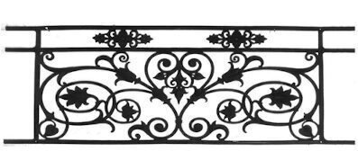 railing, body-guard, balcony grill, cross balconie, cast iron and wrought iron_Birdie_OC