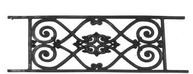 railing, body-guard, balcony grill, cross balconie, cast iron and wrought iron_Birdie_OD