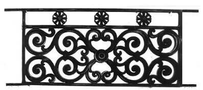 railing, body-guard, balcony grill, cross balconie, cast iron and wrought iron_Birdie_PR