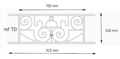 railing, body-guard, balcony grill, cross balconie, cast iron and wrought iron_Birdie_TD