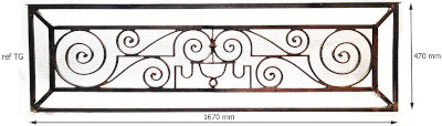 railing, body-guard, balcony grill, cross balconie, cast iron and wrought iron_Birdie_TG