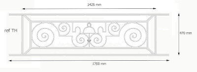 railing, body-guard, balcony grill, cross balconie, cast iron and wrought iron_Birdie_TH