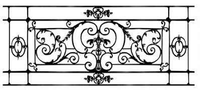 railing, body-guard, balcony grill, cross balconie, cast iron and wrought iron_Birdie_UK