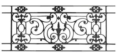 railing, body-guard, balcony grill, cross balconie, cast iron and wrought iron_Birdie_WR