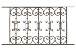 railing, body-guard, balcony grill, cross balconie, cast iron and wrought iron_Birdie_ZC