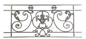 railing, body-guard, balcony grill, cross balconie, cast iron and wrought iron_Birdie_ZD