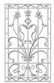 Cast iron door grill birdie foundry