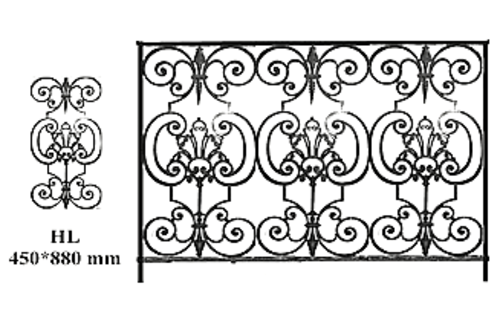 BALUSTRADE BALUSTRE RAMBARDE FONTE FER FORGÉ LOISELET - HL