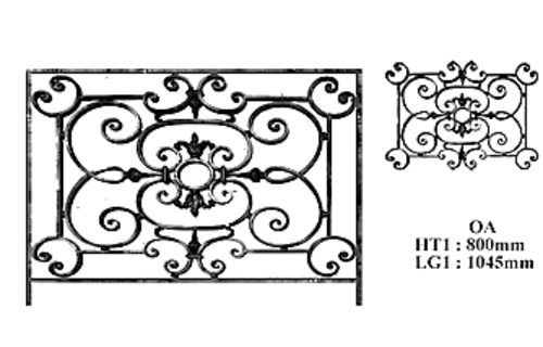 BALUSTRADE BALUSTRE RAMBARDE FONTE FER FORGÉ LOISELET - OA