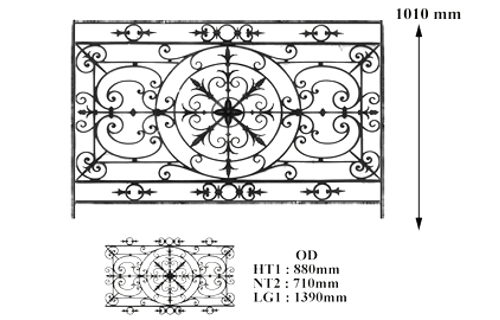 BALUSTRADE BALUSTRE RAMBARDE FONTE FER FORGÉ LOISELET - OD