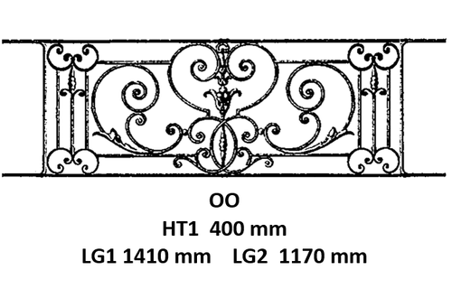 GRILLE DE BALCON GARDE CORPS BALUSTRADE LOISELET - OO