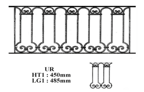 GRILLE DE BALCON GARDE CORPS BALUSTRADE LOISELET - UR