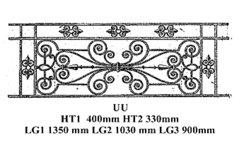 GRILLE DE BALCON GARDE CORPS BALUSTRADE LOISELET - UU